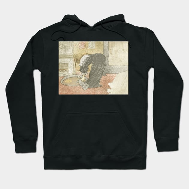 Elles - Woman at the Tub by Henri de Toulouse-Lautrec Hoodie by Classic Art Stall